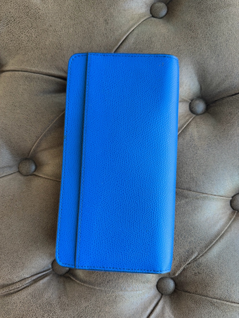 Tumi Bright Blue Leather Wallet - Picture 2 of 3